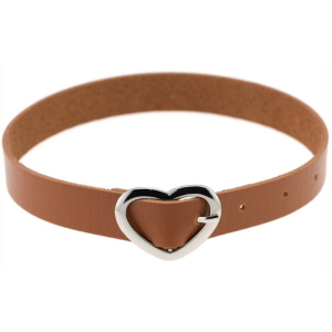 ras de cou heart attach marron