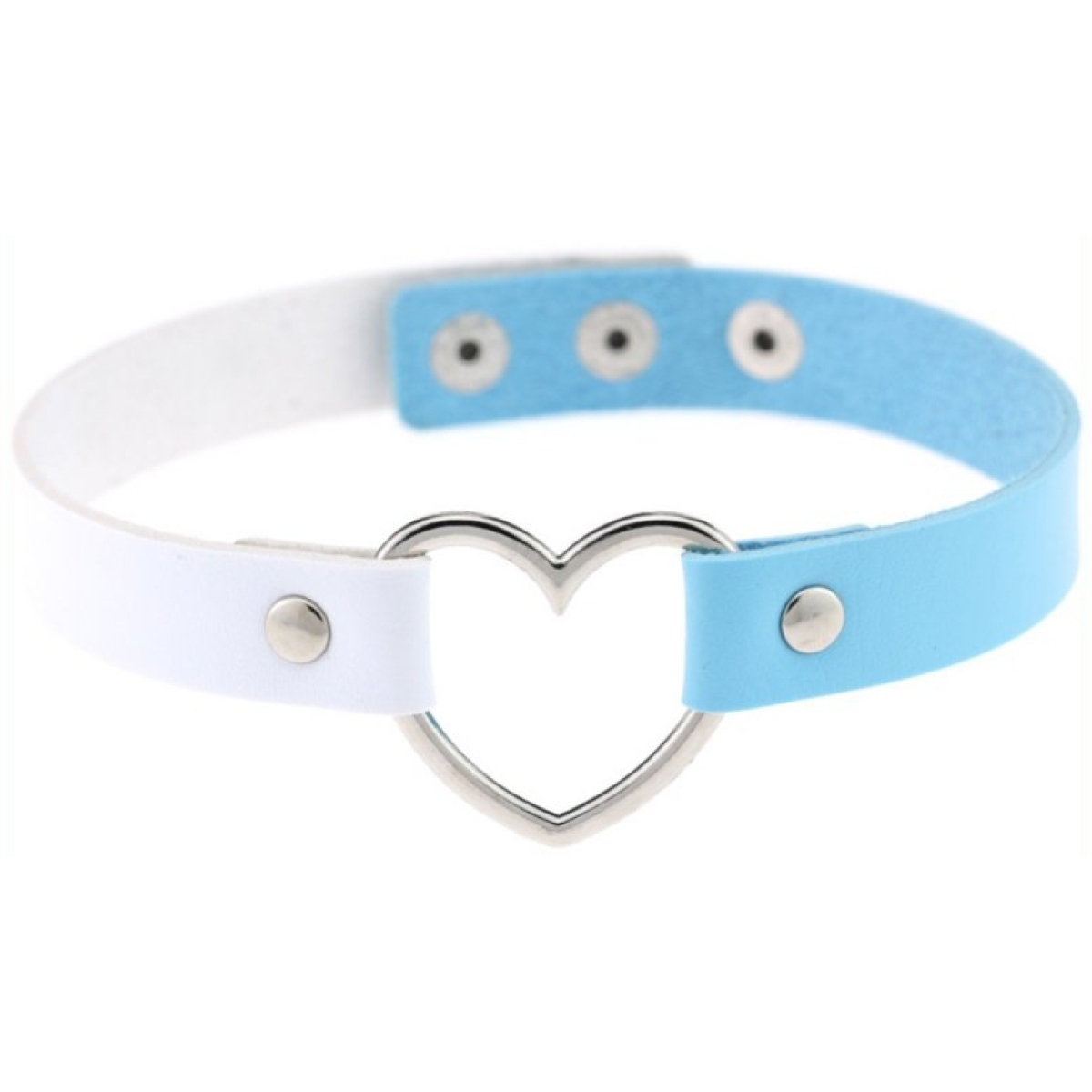 ras de cou heart duo blanc bleu 1
