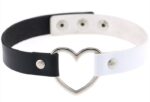 ras de cou heart duo blanc noir 1