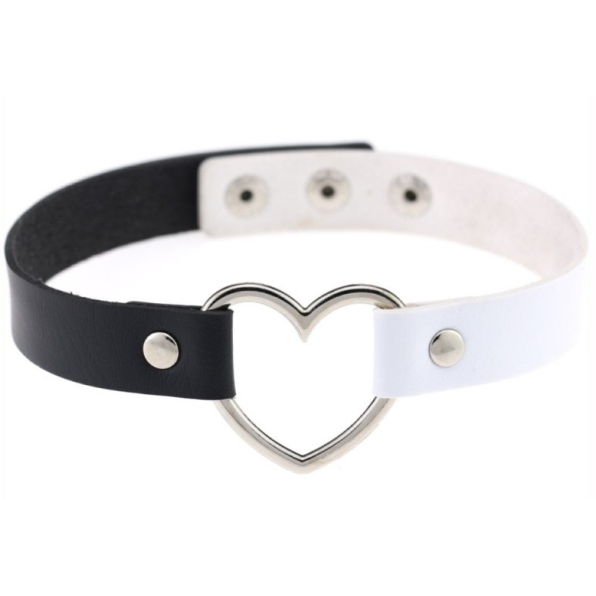 ras de cou heart duo blanc noir