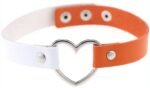 ras de cou heart duo blanc orange 1