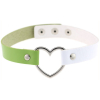 ras de cou heart duo blanc vert