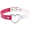 ras de cou heart duo fuschia blanc