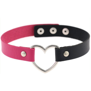 ras de cou heart duo noir violet