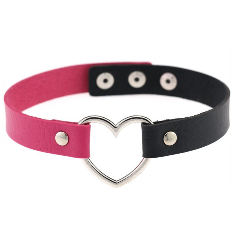 ras de cou heart duo noir violet