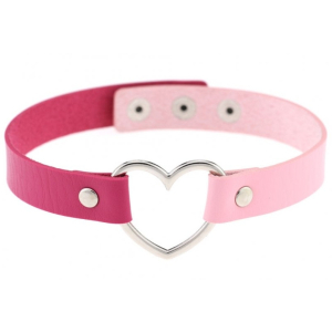 ras de cou heart duo rose fuchsia 1