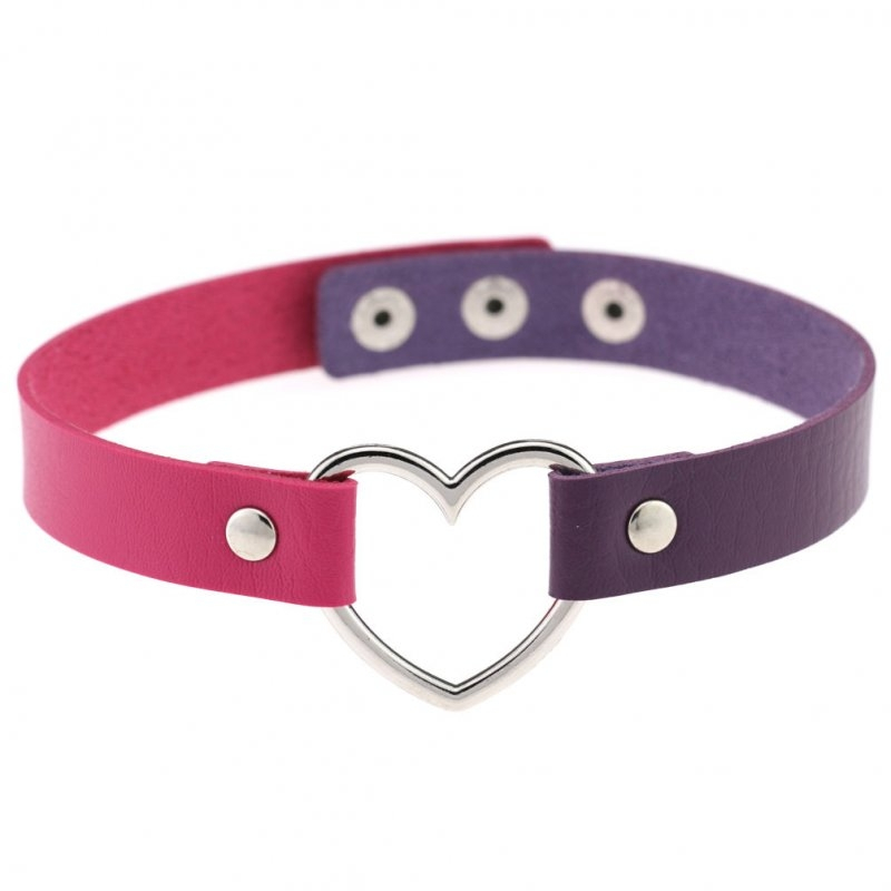 ras de cou heart duo rose violet