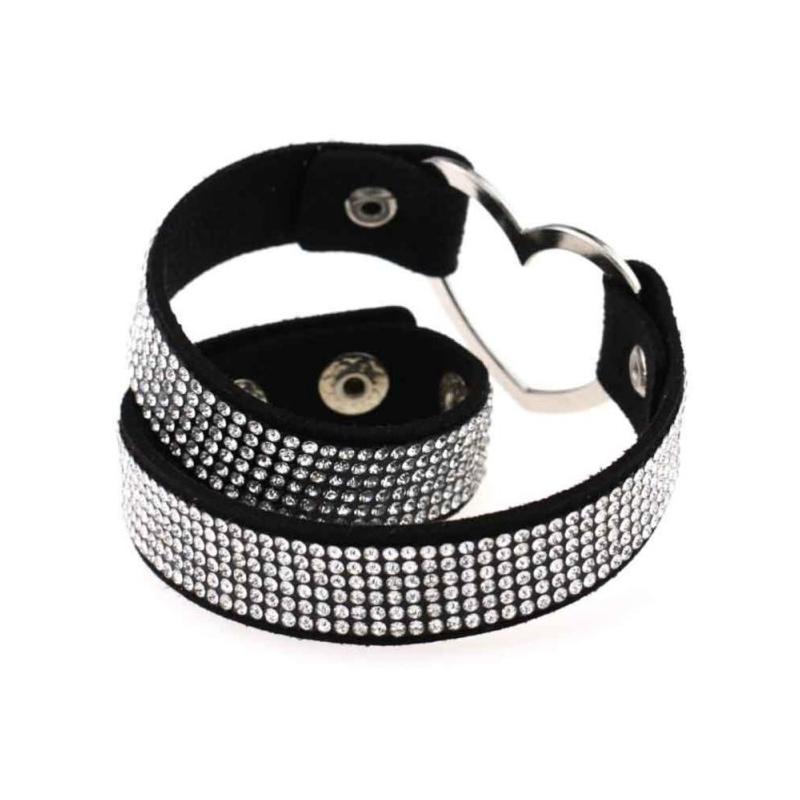ras de cou heart strass noir 1