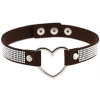 ras de cou heart strass noir