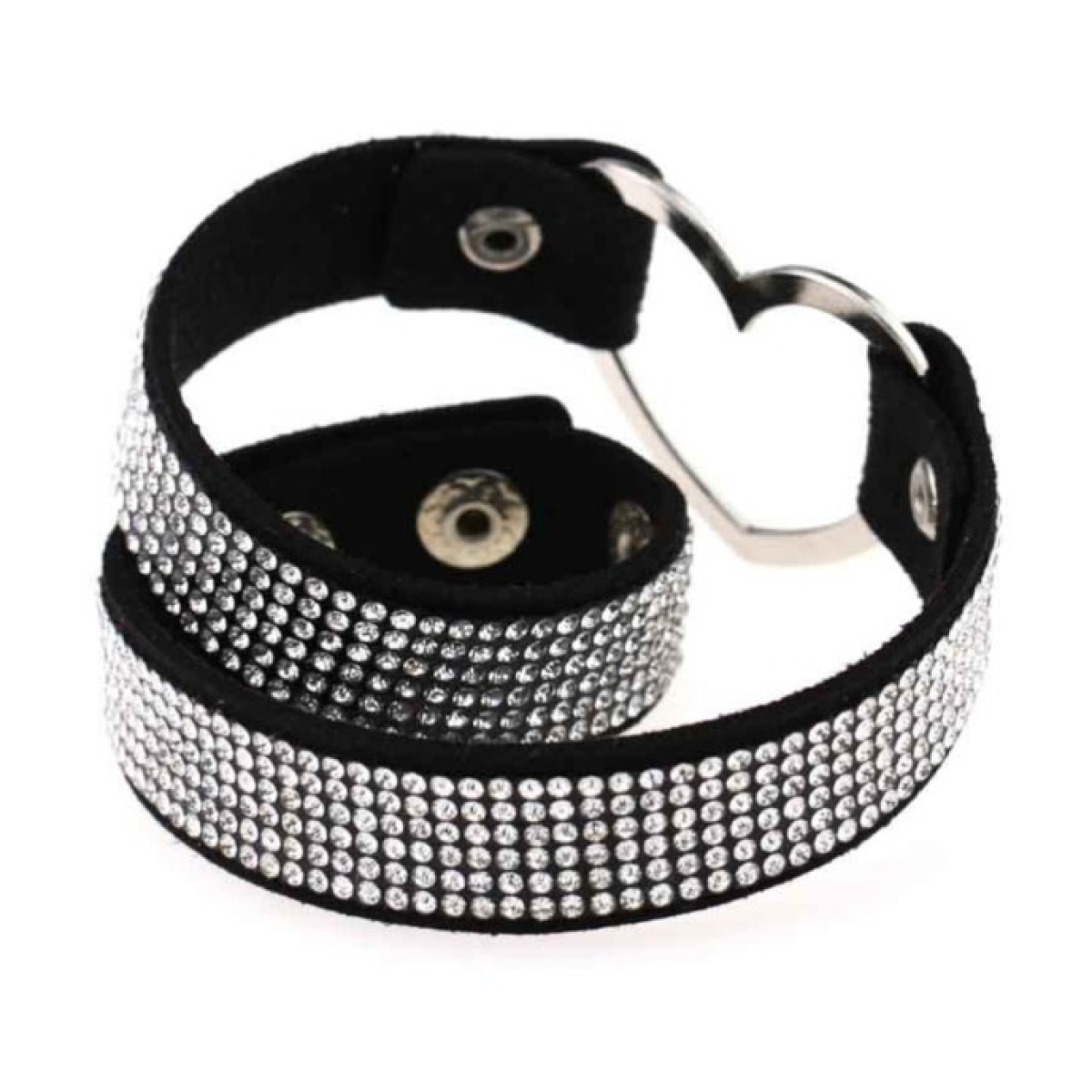 ras de cou heart strass noir 4