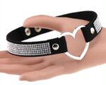 ras de cou heart strass noir 5