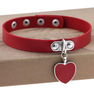 ras de cou punk heart rouge