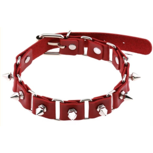 ras de cou punk piks rouge
