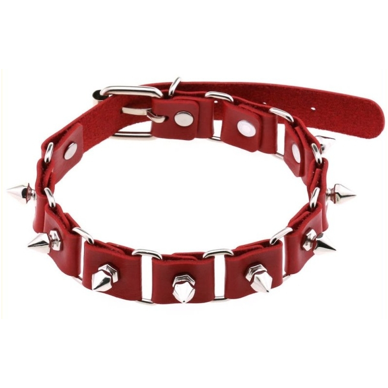 ras de cou punk piks rouge