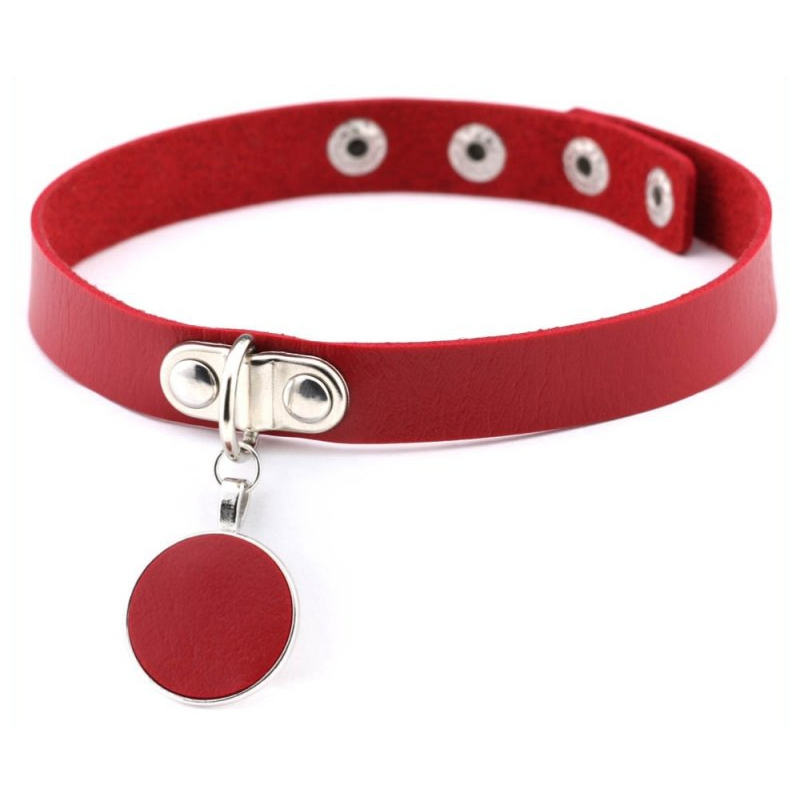 ras de cou round moon rouge