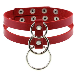 ras de cou tri rings rouge
