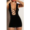 robe courte entanglement noire