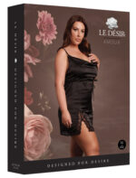 robe fendue grande taille krystal noir 1