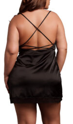 robe fendue grande taille krystal noir 2