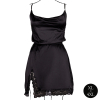 robe fendue grande taille krystal noir 4