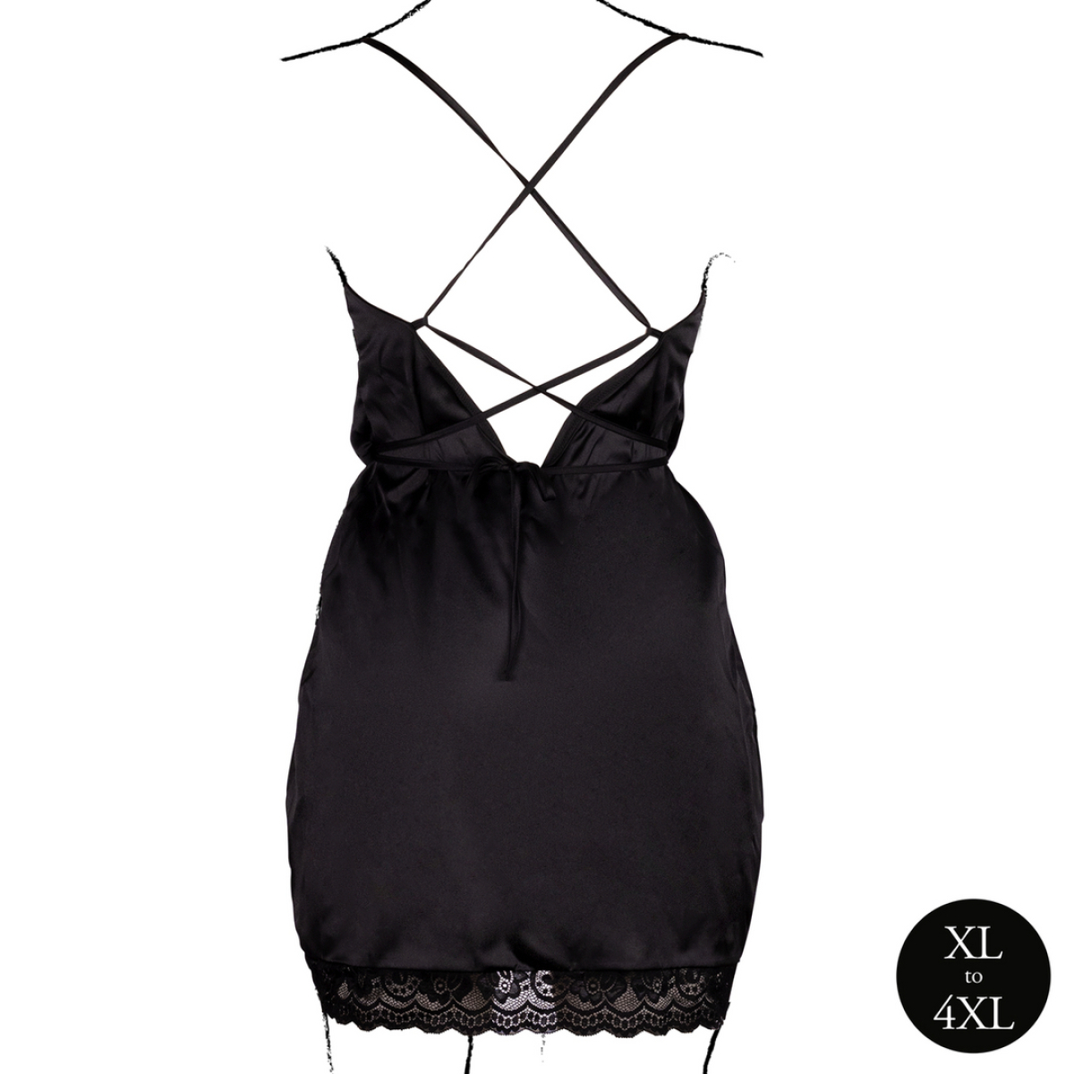 robe fendue grande taille krystal noir 5