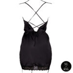 robe fendue grande taille krystal noir 5