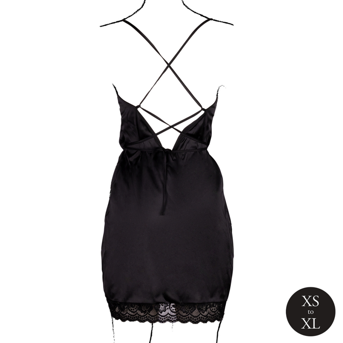 robe fendue krystal noir 5