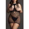 robe grande taille duo net open cup noir
