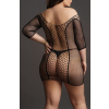 robe grande taille duo net sleeved noir 1 scaled