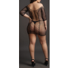 robe grande taille duo net sleeved noir 5 scaled