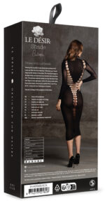 robe longue a col roule carme noir 3