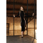 robe longue a col roule carme noir 7