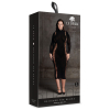robe longue a col roule grande taille carme noir 1