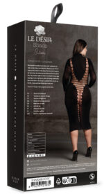 robe longue a col roule grande taille carme noir 3