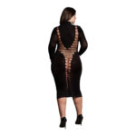 robe longue a col roule grande taille carme noir 4