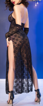 robe longue paolina noir 1