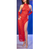 robe longue paolina rouge