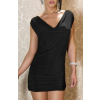 robe noire dos nu avec ornement 1