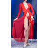 robe ouverte nuria rouge 3