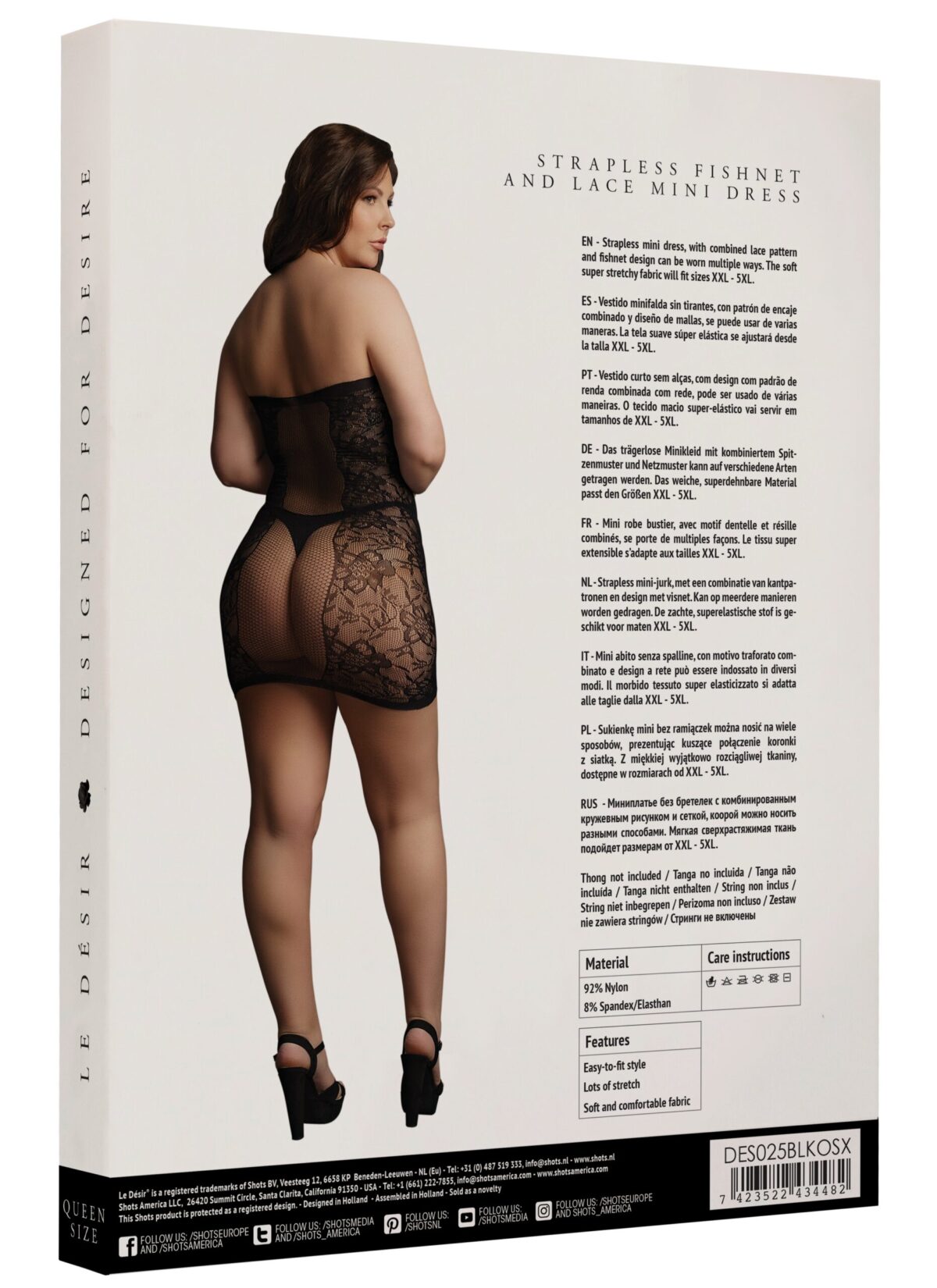 robe sexy grande taille strapless noir 3 scaled