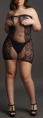 robe sexy grande taille strapless noir 4 scaled