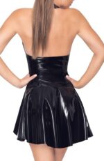 robe vinyl dress net noire 1