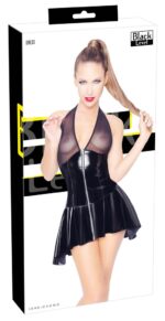robe vinyl dress net noire 3