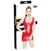 robe vinyl dress rope rouge 3