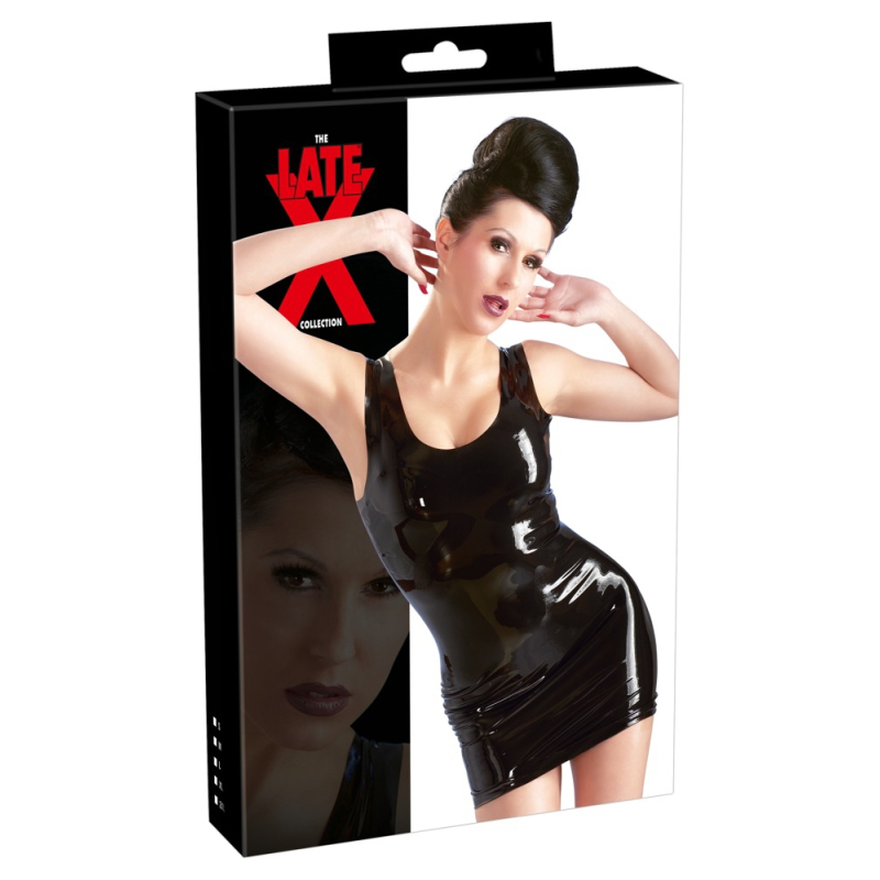 robe wetlook latex irina noir 2