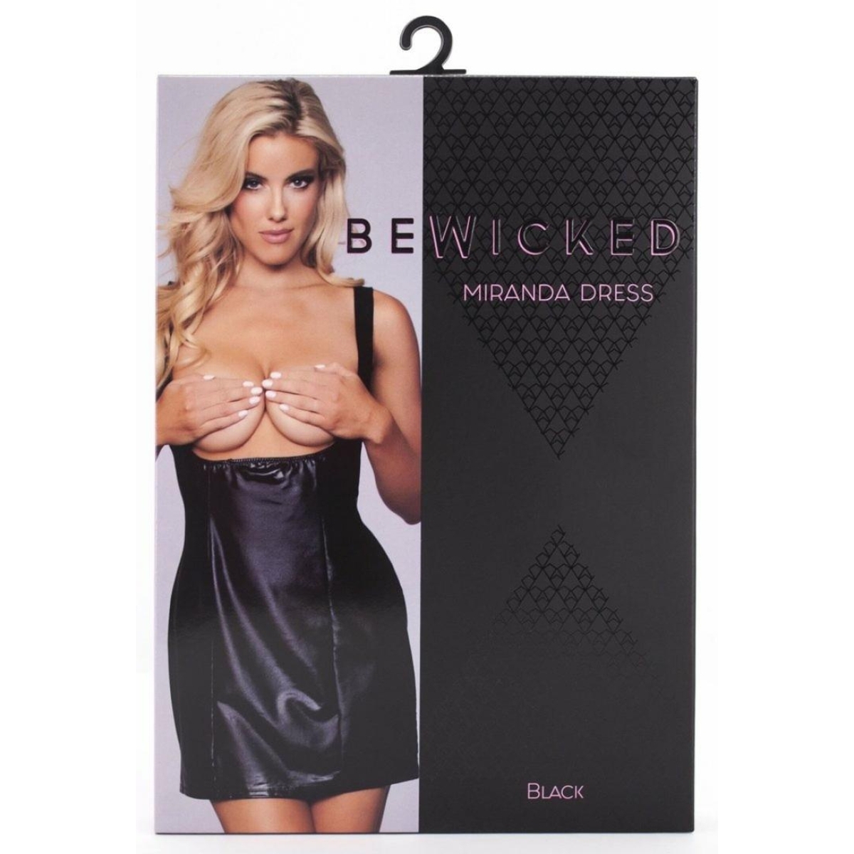 robe wetlook seins nus miranda noir 3