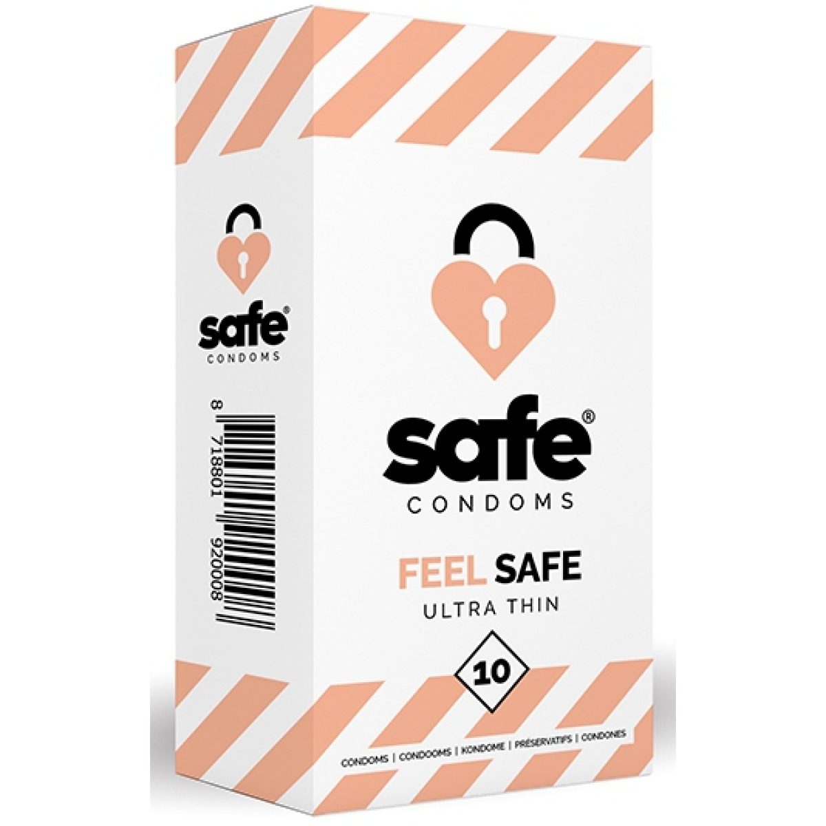 safe condoms feel safe ultra thin 10 pcs