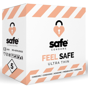 safe condoms feel safe ultra thin 5 pcs