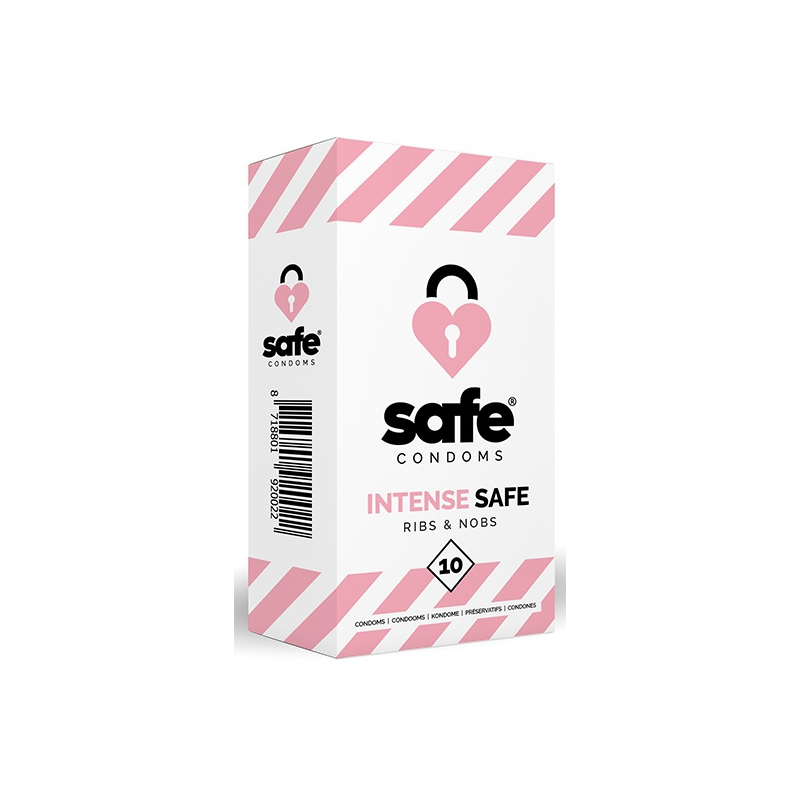 safe-condoms-intense-safe-ribs-nobs-10-pcs safe condoms intense safe ribs nobs 10 pcs