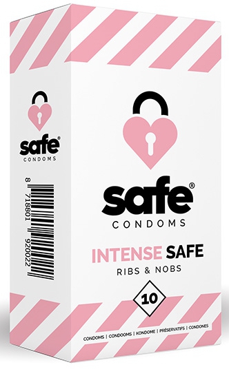 safe-condoms-intense-safe-ribs-nobs-10-pcs safe condoms intense safe ribs nobs 10 pcs